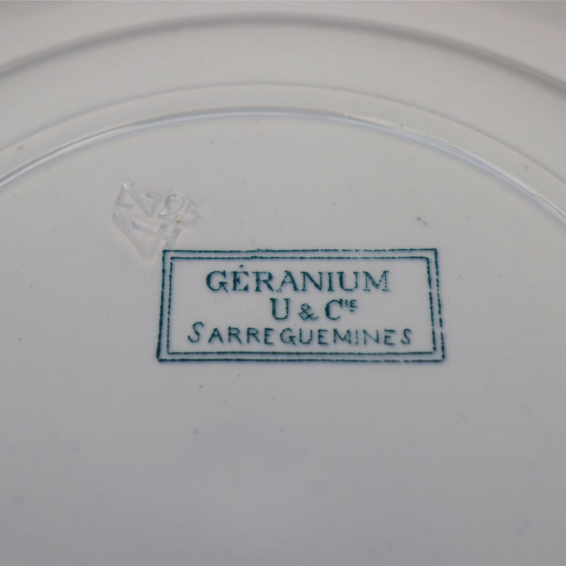 U＆C Sarreguemines ｜「GERANIUM」プレート皿 E | pebble
