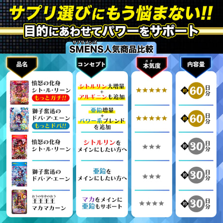 【選べる定期便】 憤怒の化身シト・ル・リーン もっとガチ!! (120粒：約60日)