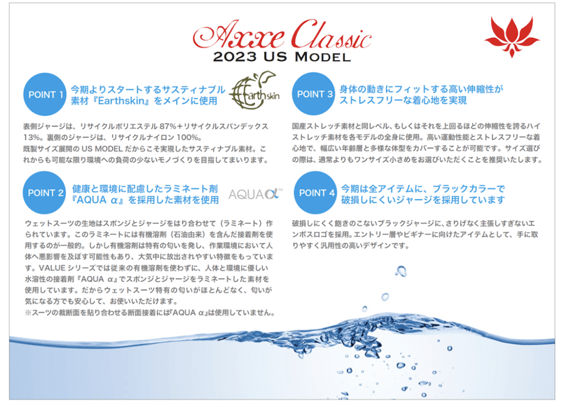 AXXE CLASSIC 23 US Model 2mmフロントジップジャケット | Surf...