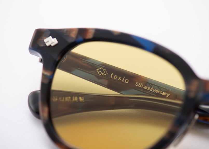 偏光 サングラス tesio 谷口眼鏡 フィッシング 釣り サイクリング ブルー tesio MACHI col.BLH/ブルーホーン<5周年限定カラー> | tesio
