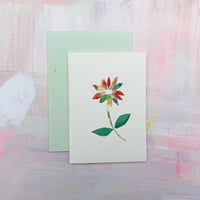 rainbow flower card(with envelop)