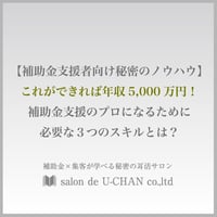 【補助金支援者向け秘密のノウハウ】これができれば年収5,000万円！ 補助金支援のプロになるために必要な３つのスキルとは？