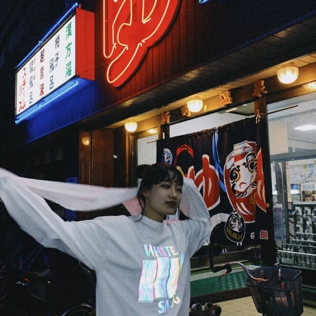 "LIGHT FORCE" 銭湯HARDCORE L/S Tee / White / TMLF-A01