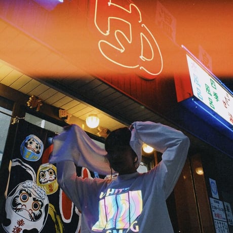 "LIGHT FORCE" 銭湯HARDCORE L/S Tee / White / TMLF-A01