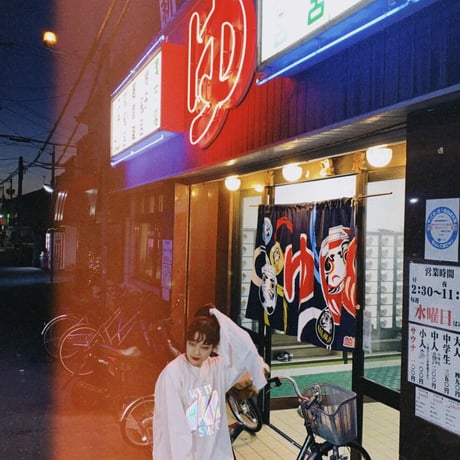 "LIGHT FORCE" 銭湯HARDCORE L/S Tee / White / TMLF-A01