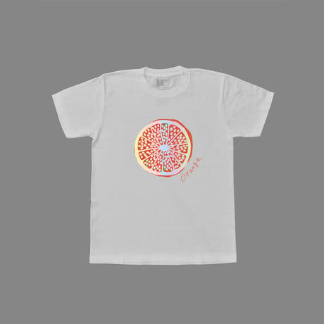 【KIDS】くだものＴシャツ おれんじ