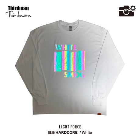 "LIGHT FORCE" 銭湯HARDCORE L/S Tee / White / TMLF-A01