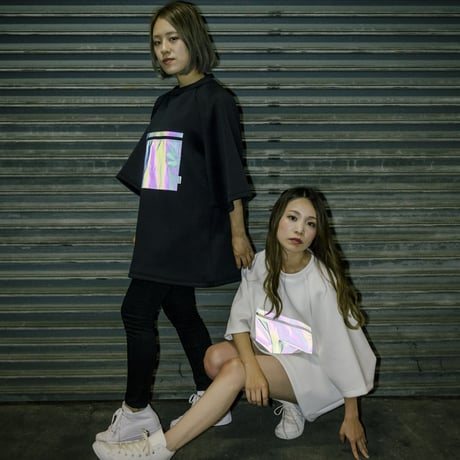 "ADAPTER" リフレクターセンターポケットドルマンTシャツ