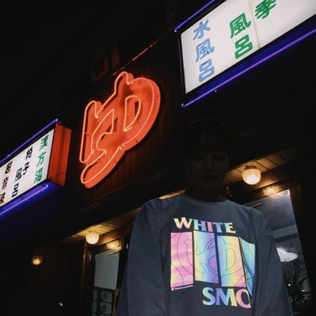 "LIGHT FORCE" 銭湯HARDCORE L/S Tee / White / TMLF-A01