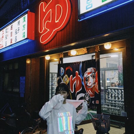 "LIGHT FORCE" 銭湯HARDCORE L/S Tee / White / TMLF-A01