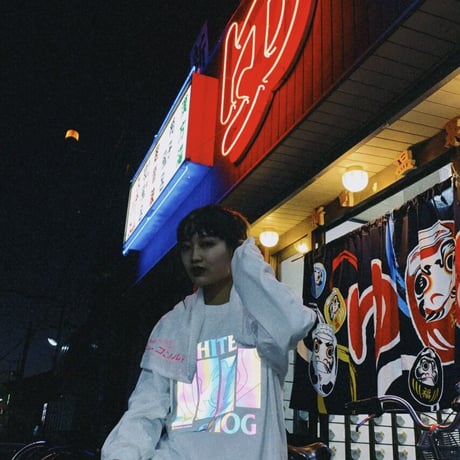 "LIGHT FORCE" 銭湯HARDCORE L/S Tee / White / TMLF-A01