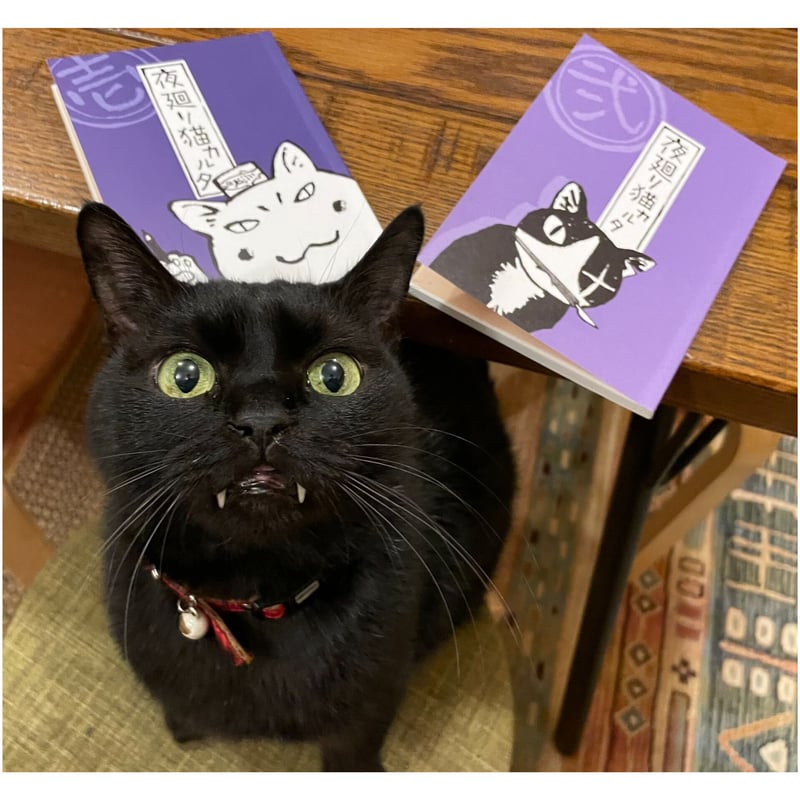直筆サイン入り＋ポストカード付き】夜廻り猫カルタ | Cat's