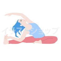 ヨガイラスト　Parivrtta upavistha konasana