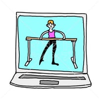 バレエのオンラインレッスン　イラスト