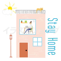 Stayhomeイラスト　昼間