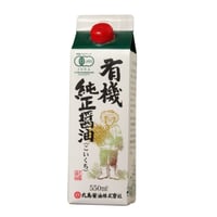 【マルシマ】有機純正醤油・紙パック 550ml (10003)