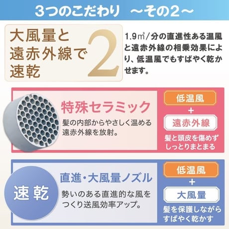 【ゼンケン】電磁波低減 ヘアケアドライヤー ※送料無料