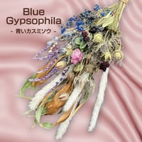 【ドライフラワー スワッグ】 『Blue Gypsophila - 青いカスミソウ - 』