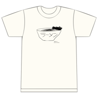 麺類のTシャツ ラーメン  (vanilla white)