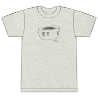 麺類のTシャツ そば  (ash grey)