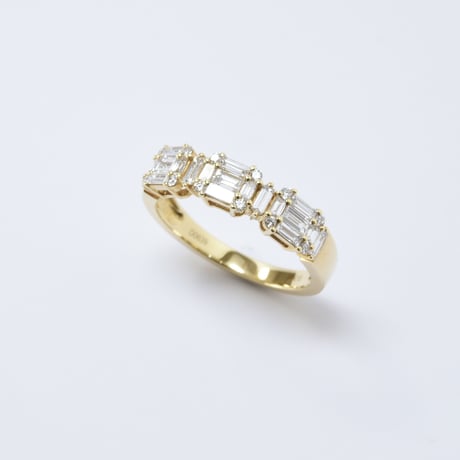 K18 BG Cut Diamond Ring - M