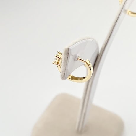 K18 Yellow Gold BG Diamond Hoops（ピアス）