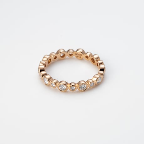 K18 Diamond Pebble Eternity Ring