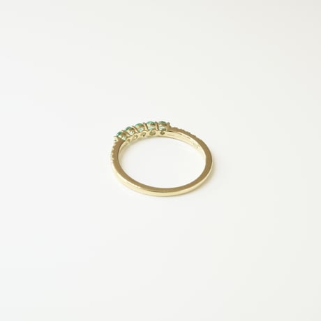 K18 Emerald Diamond Ring