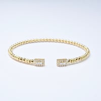 K18 Flexible Diamond Bangle - YG