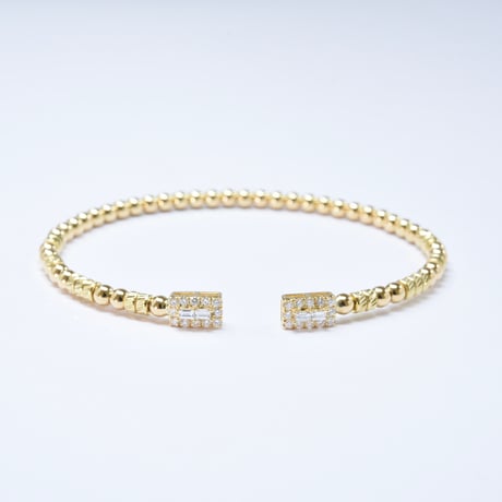 K18 Flexible Diamond Bangle - YG