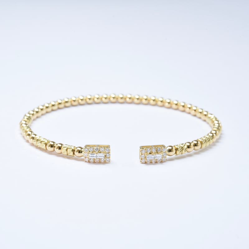 K18 Flexible Diamond Bangle - YG | HANA JEWELS K18 Flexible Diamond Bangle - YG | HANA JEWELS