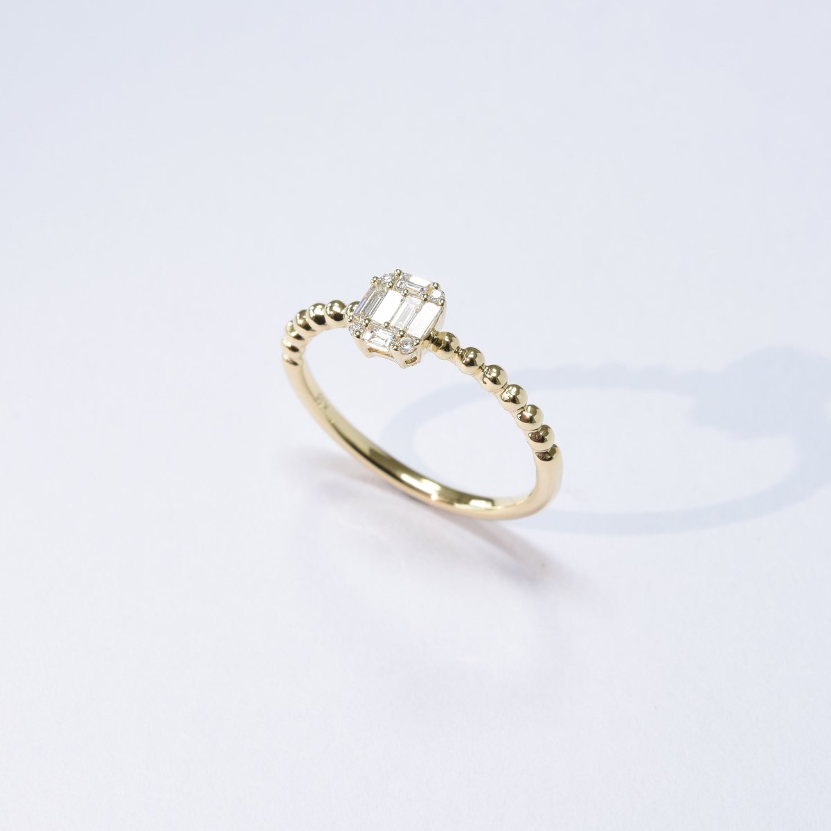 K18 Diamond Mosaic Ring | HANA JEWELS