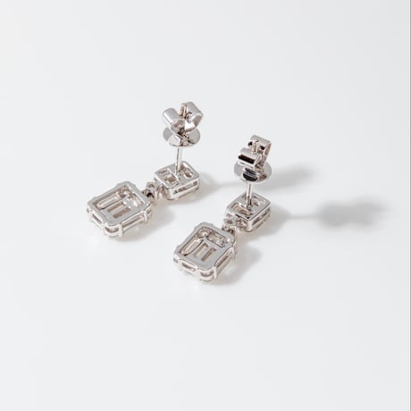 K18 Mosaic Diamond Double Earrings（ピアス）