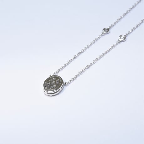 K18 Mosaic Oval Diamond Necklace - L