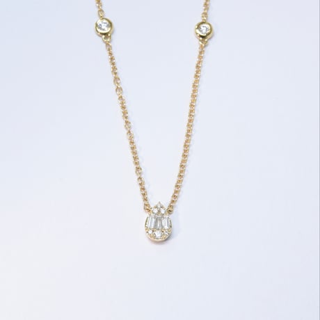 K18 Mosaic Shizuku Diamond Necklace