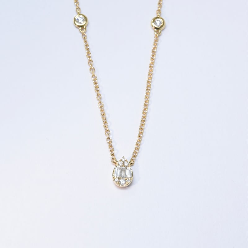 K18 Mosaic Shizuku Diamond Necklace | HANA JEWELS