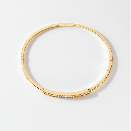 K18 Baguette Diamond Bangle