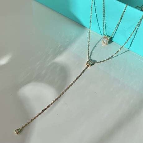 18K Diamond Drop Necklace