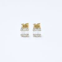 K18 Mosaic Diamond Studs (ピアス）