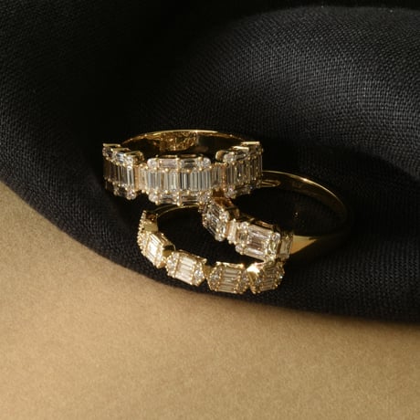 K18 Baguette Diamond Ring - L