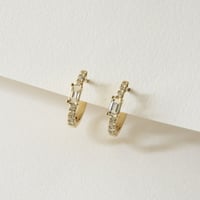 K18 Yellow Gold BG Diamond Hoops（ピアス）