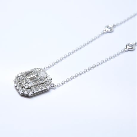 K18 Mix Cut Diamond necklace - L