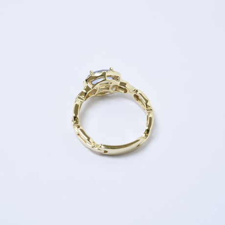 K18 Pale Blue Sapphire Chain Link Ring