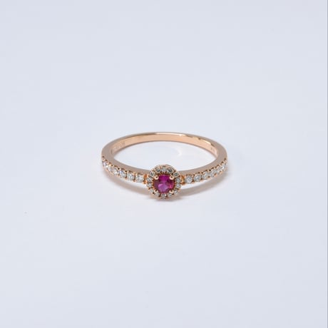 K18 Rose Gold Ruby Ring