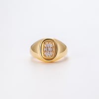 K18 Diamond Signet Ring