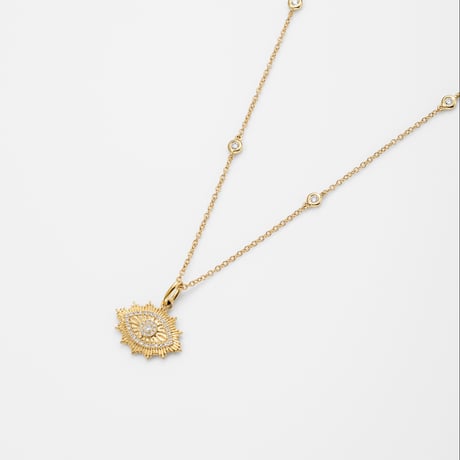 K18  Evil Eye Diamond Necklace