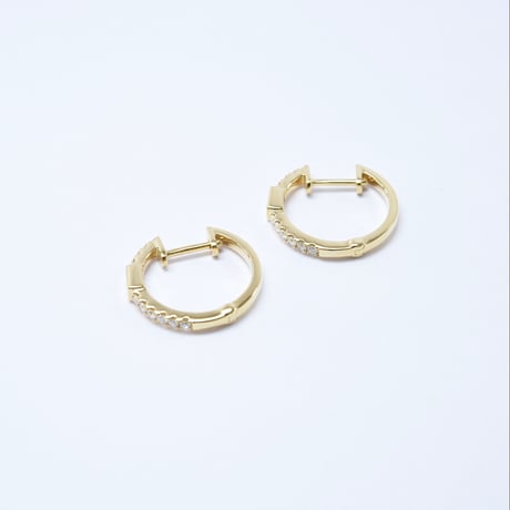 K18 BG Diamonds hoops
