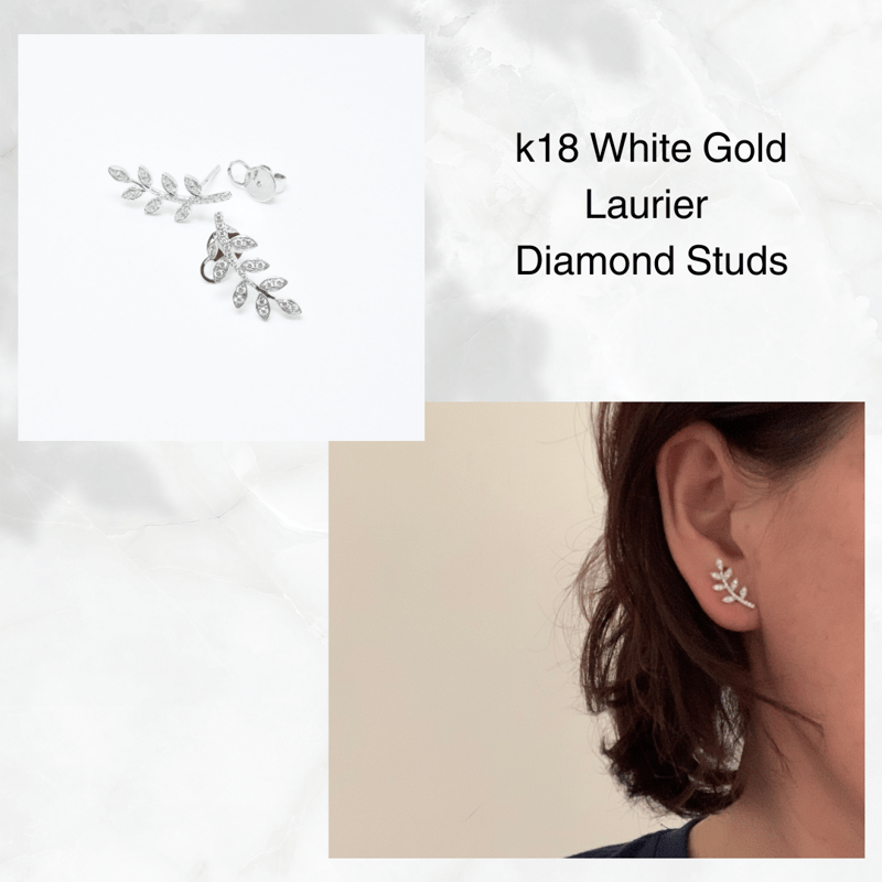 K18 diamond earrings