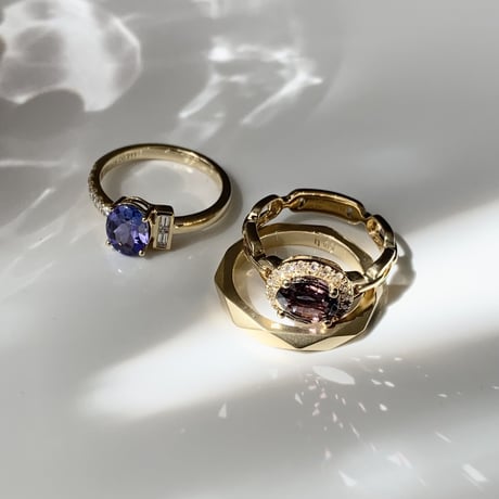 K18 Octagon Cut Ring