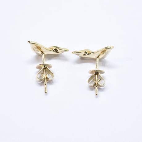 K18  Autumn Leaves Diamond Earrings (ピアス）